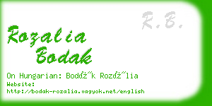 rozalia bodak business card